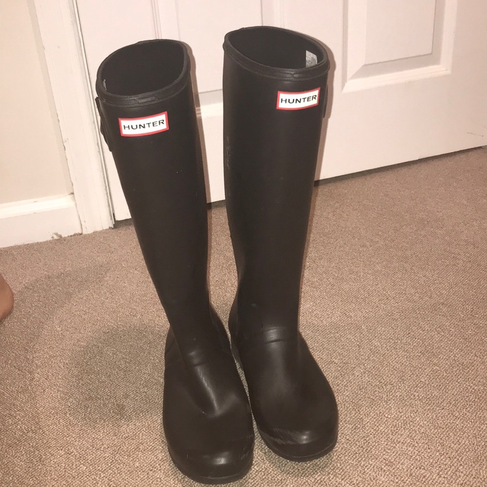 Tall Black Hunter Rain Boots